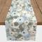 Light Blue Neutral Florals Indoor/Outdoor Table Runner